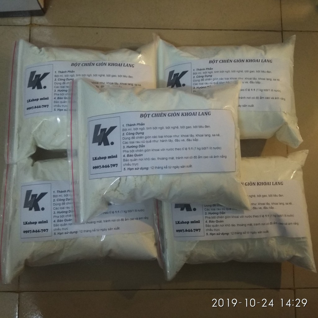 Bột chiên giòn khoai lang lắc