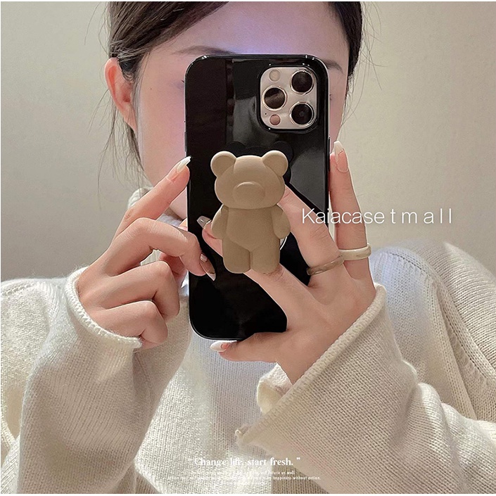 Ốp điện thoại TPU mềm thiết kế gấu 3D thích hợp cho iPhone 13pro 13prm cho 11 7/8Plus Xr XS 13 12 Pro Max