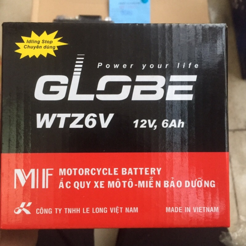 Bình ắc quy , bình điện Globe 12V cho winner winner x exciter msx sh airblade pcx vision vario