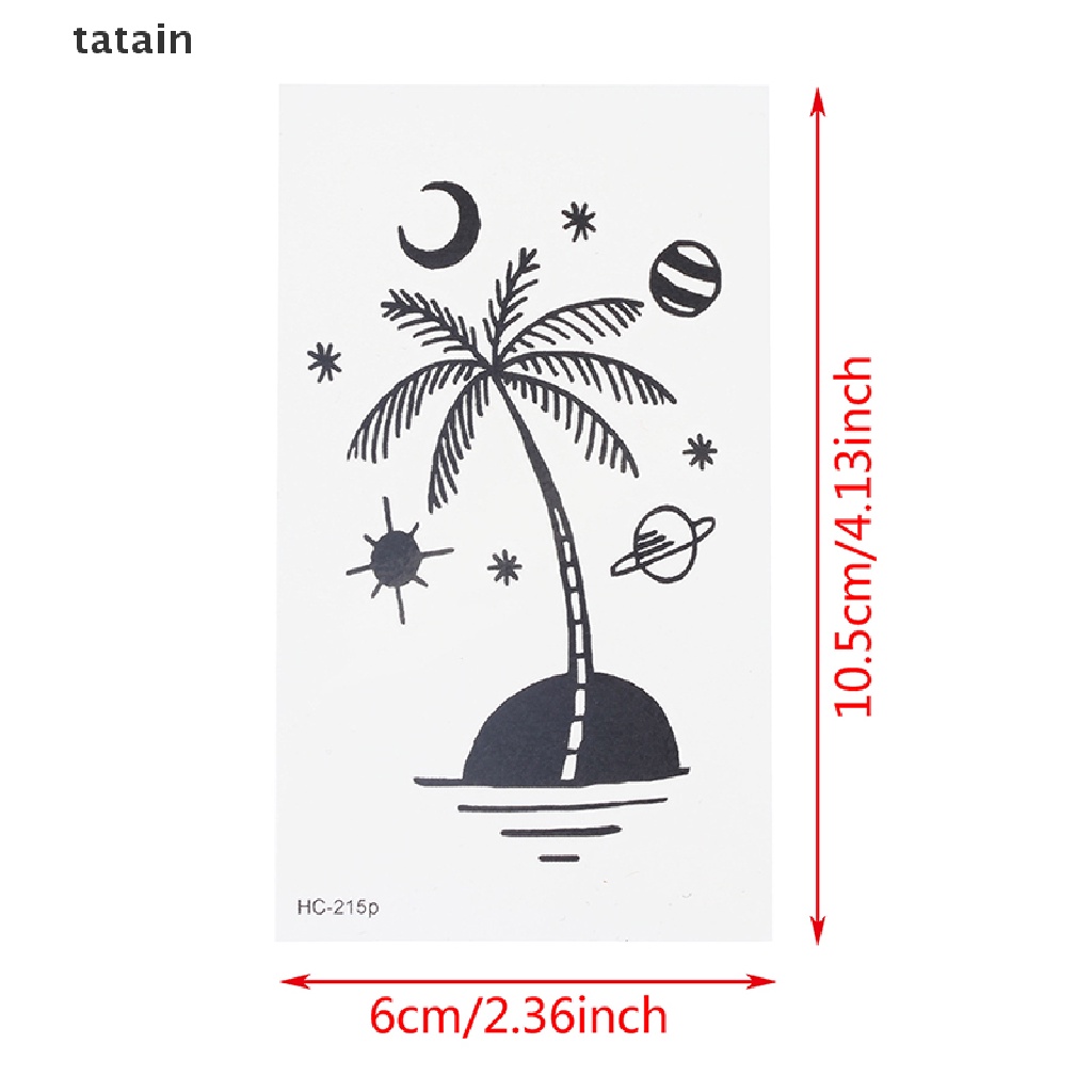 [TAT] Geometric Planet Women Temporary Tattoo Sticker Flower Arm Body Tattoo Sticker CVX