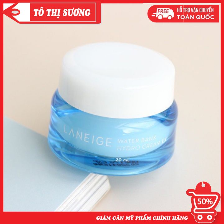 Kem Dưỡng Ẩm 🍀 Mini Size Kem Dưỡng Ẩm Laneige Water Bank Moisture/Hydro Cream EX 20ml 🍀 Mềm Mịn Sáng Da