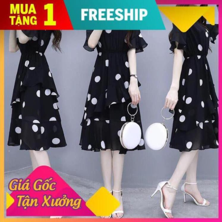 ĐẦM XÒE CHẤM BI LỤA - PHỐI TẦNG QUÝ PHÁI