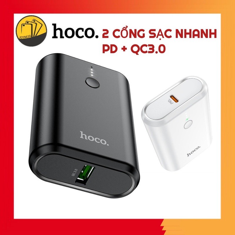 Sạc Dự Phòng Siêu Tốc 20W Mini Size Hoco Q3 New 10000mAh ✔Hỗ Trợ 2 Cổng Sạc Nhanh PD + QC3.0 - Bảo Hành 12 Tháng