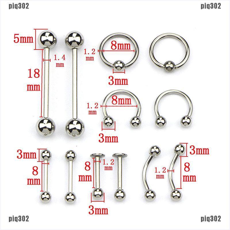 Bộ Khuyên Xỏ Cơ Thể 14g 16g Piq302 | BigBuy360 - bigbuy360.vn