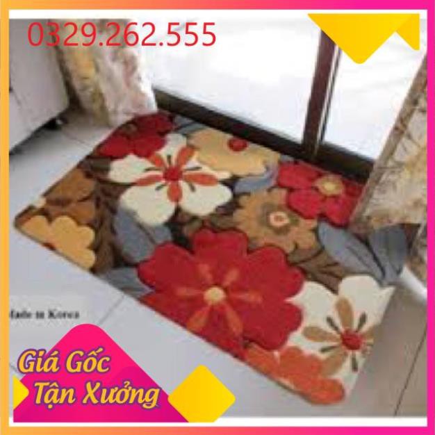 (Sale Khủng)  Hàng dầy đẹp - Thảm lau chân 3D đế cao su chống trơn 40x60cm