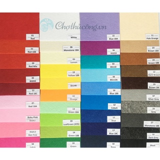 Combo 37 tấm vải nỉ cứng (90x90cm)