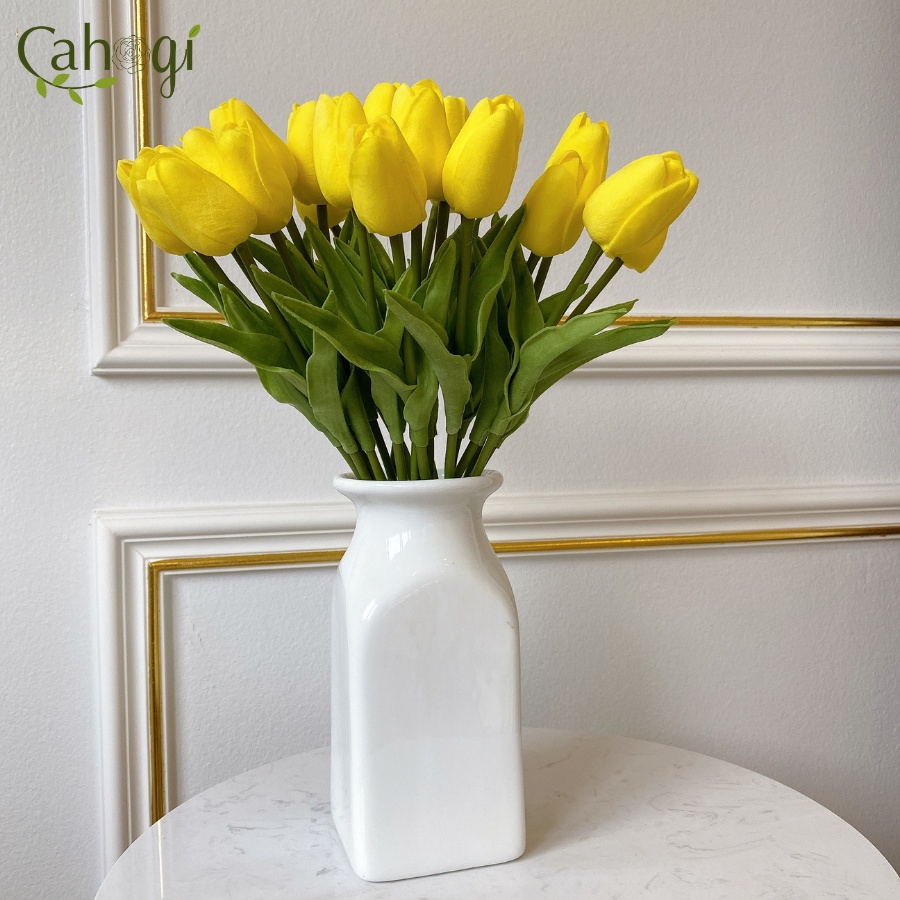 Hoa giả - Hoa Tulip PU bông lẻ giống thật 30 Cm