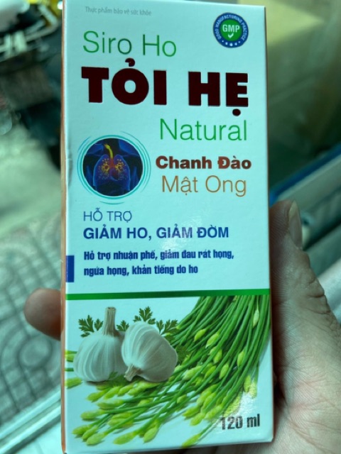 Siro ho tỏi hẹ natural chanh đào mật ong hỗ trợ giảm ho, giảm đờm | BigBuy360 - bigbuy360.vn