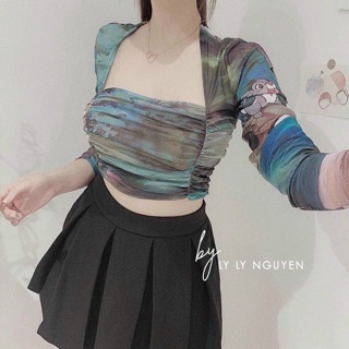 [ Hàng Hót ] Áo Lưới Chun Eo Đẹp Xuất Sắc (kèm ảnh thật)