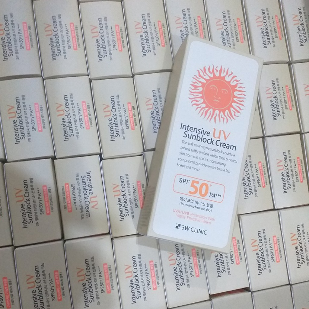 Kem chống nắng 3W Clinic Intensive Uv Sunblock Cream Spf50+ Pa+++ Hàn Quốc | BigBuy360 - bigbuy360.vn