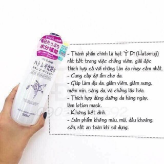 Toner hạt ý dĩ Lotion Naturie Hatomugi Skin Conditiomer 500ml