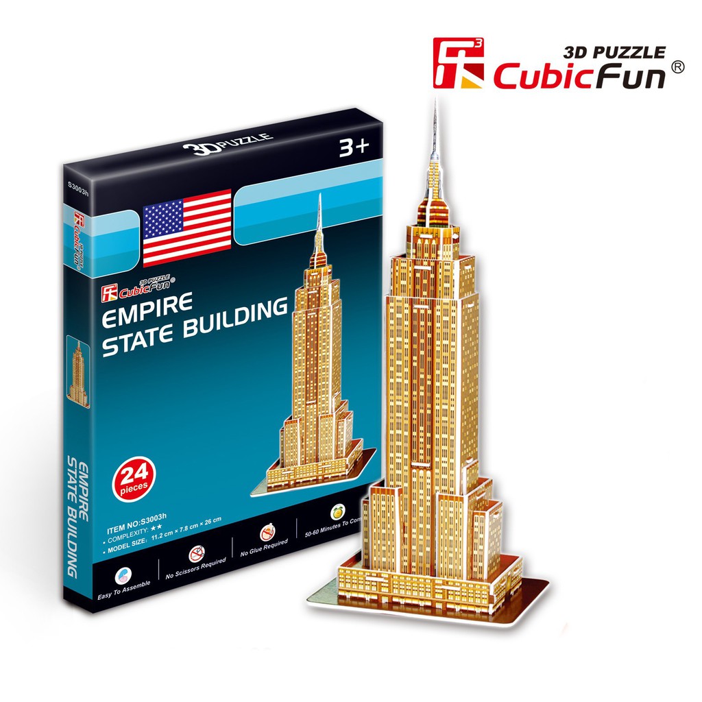 Mô hình lắp ghép 3D Cubic Fun - Tòa nhà Empire States