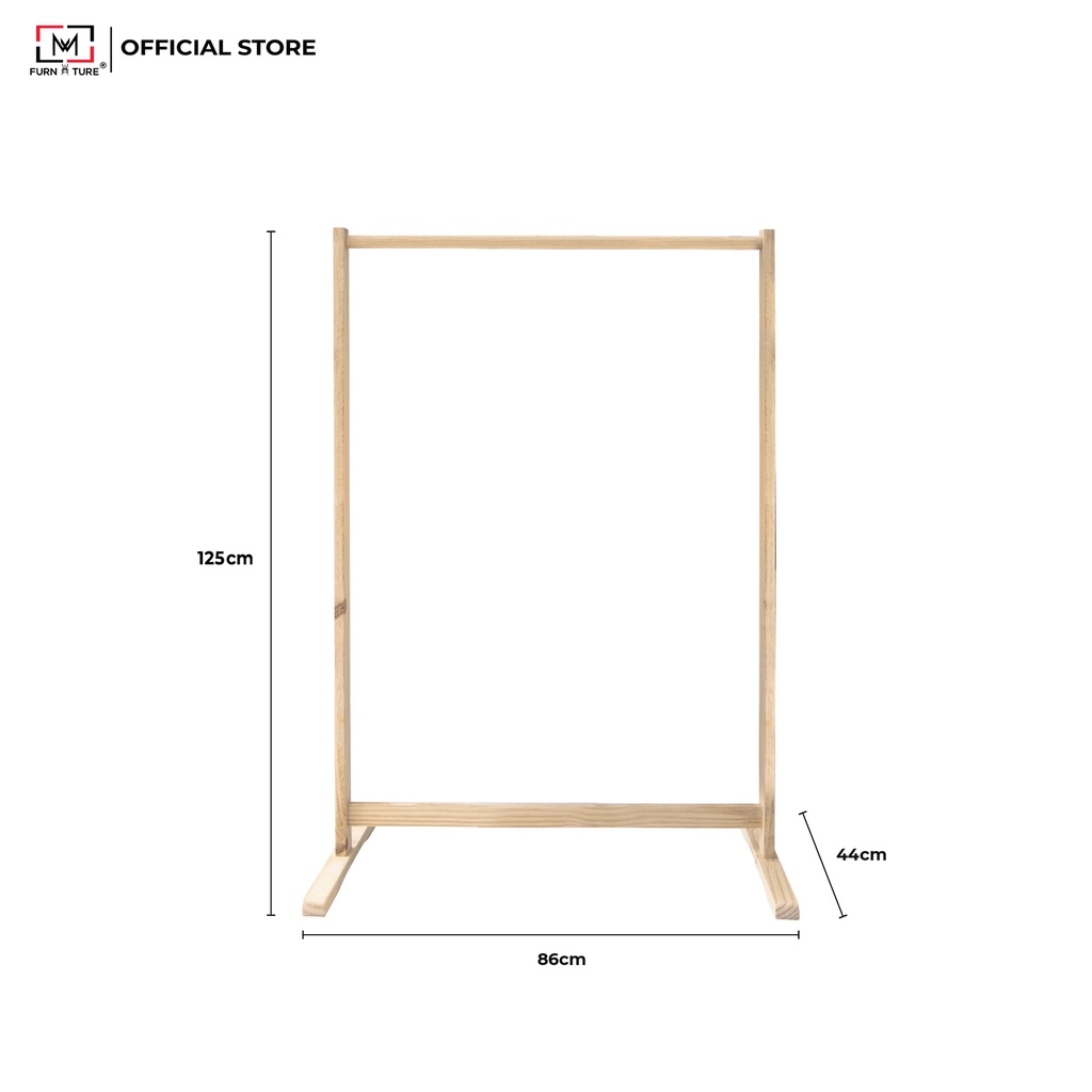 Giá treo quần áo thanh đơn lắp ráp hàn quốc size 86x125 cm - MW FURNITURE