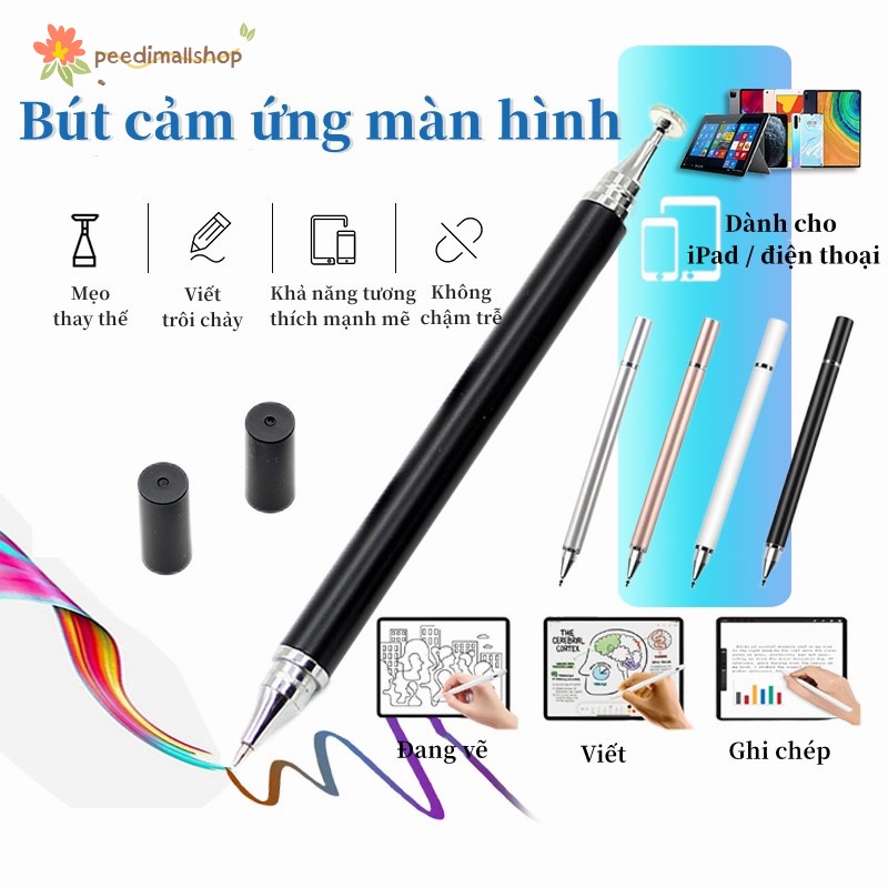 Bút cảm ứng 2đầu Bút cảm ứng đa năng 2 trong 1 dùng cho For iPad Android  A190 điện thoại ipad siêu bền siêu nét