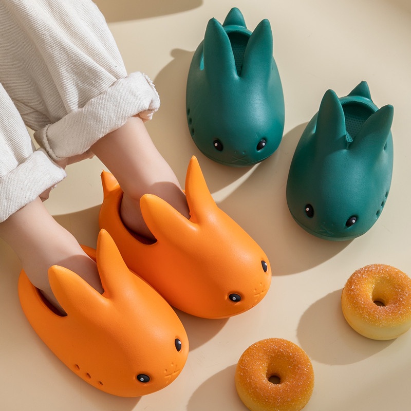 Dép Crocs Đế Mềm Chống Trượt Hình Thỏ Dễ Thương Cho Bé