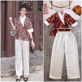 Bộ đồ phật tử đi chùa lụa satin cao cấp