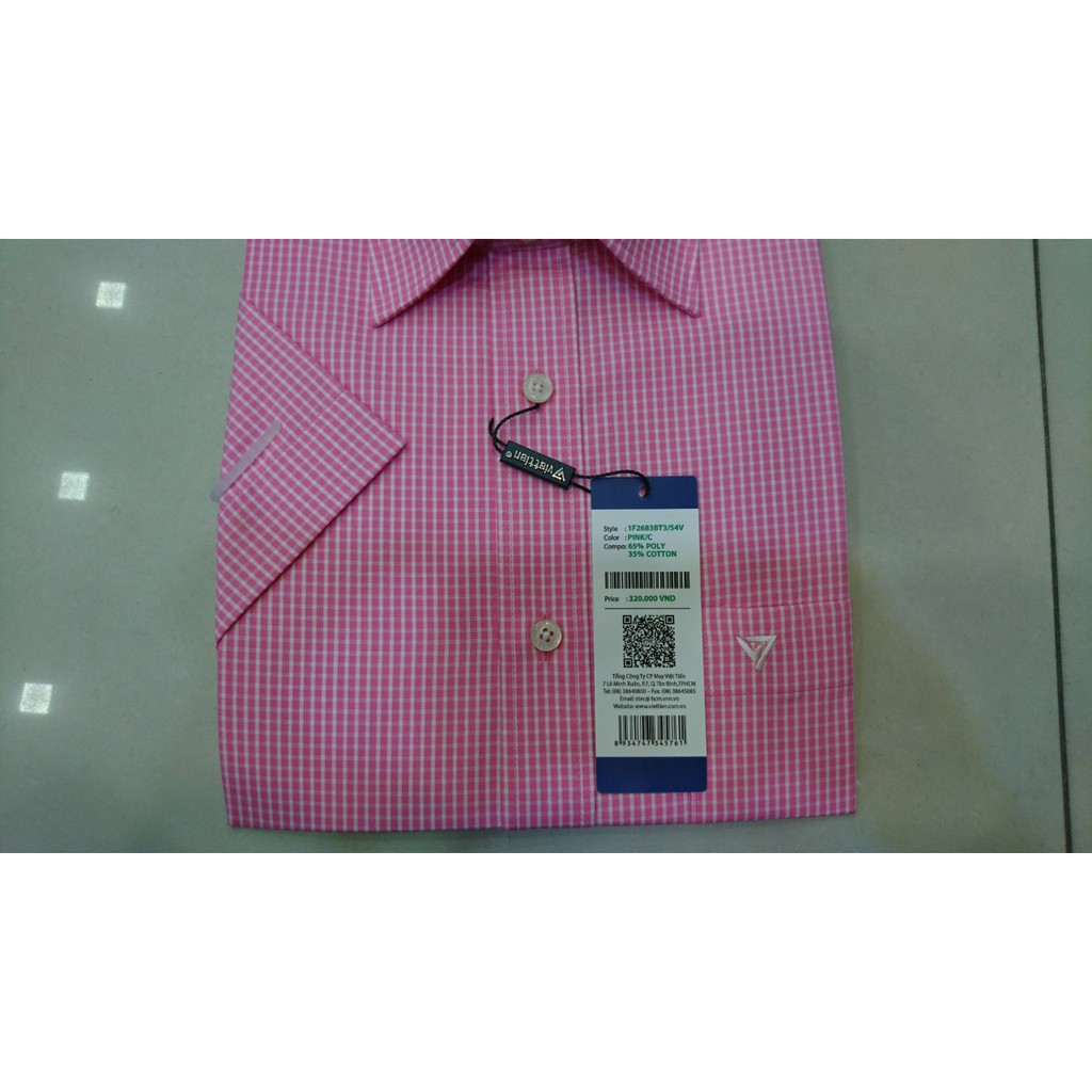 Áo sơ mi ngắn tay hiệu Việt Tiến (giá mác 320k) | BigBuy360 - bigbuy360.vn
