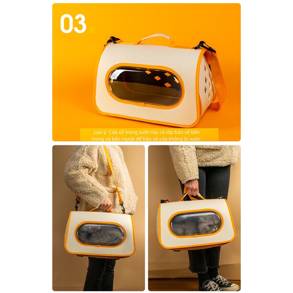 [Mẫu mới 2022]Túi vận chuyển cho chó mèo Window Cat Pack size lớn
