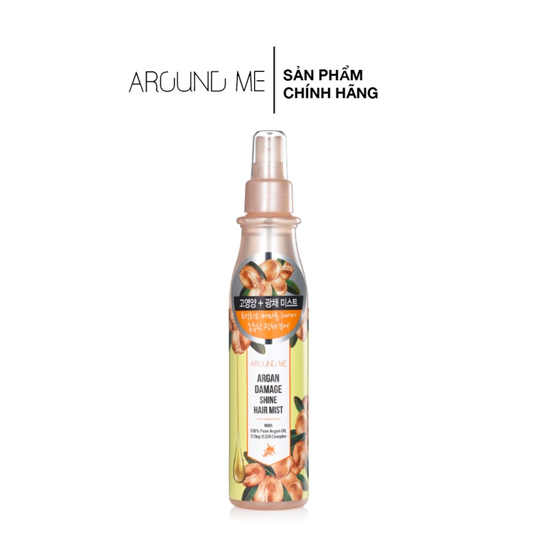 Xịt Thơm Dưỡng Tóc Hư Tổn AROUND ME Chiết Xuất Tinh Dầu Argan Damage Shine Hair Mist 200ml