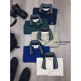 Áo thun cá sấu lacoste viền cổ
