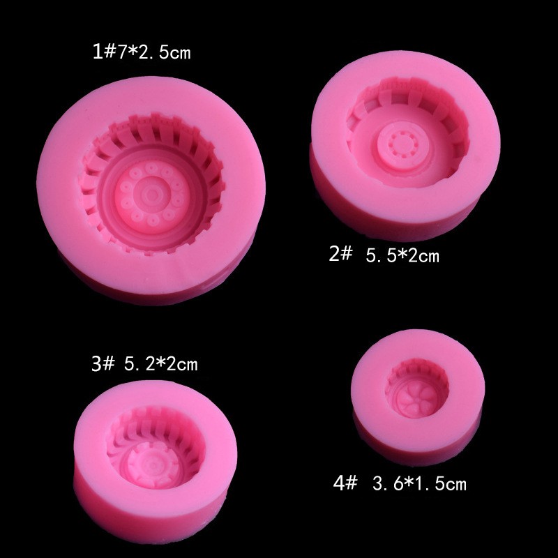 Khuôn Silicone Tạo Hình Bánh Xe Mô Tô Trang Trí Bánh Kem / Xà Phòng / Bánh Ngọt