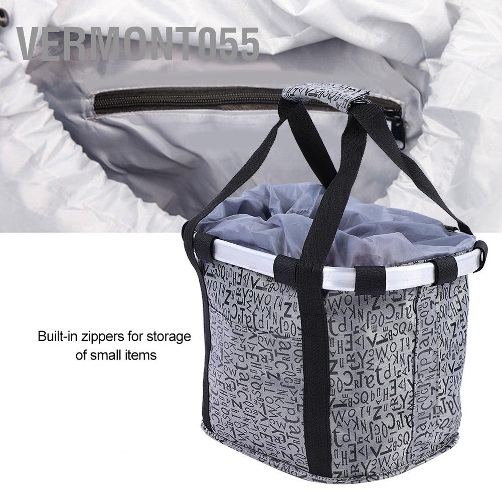 Có thể bán buôn Xe đạp Giỏ Xe đạp Khung phía trước Túi vận chuyển Thanh lưu trữ Túi đựng đồ Gấp Vermont055 Hàng giao ngay