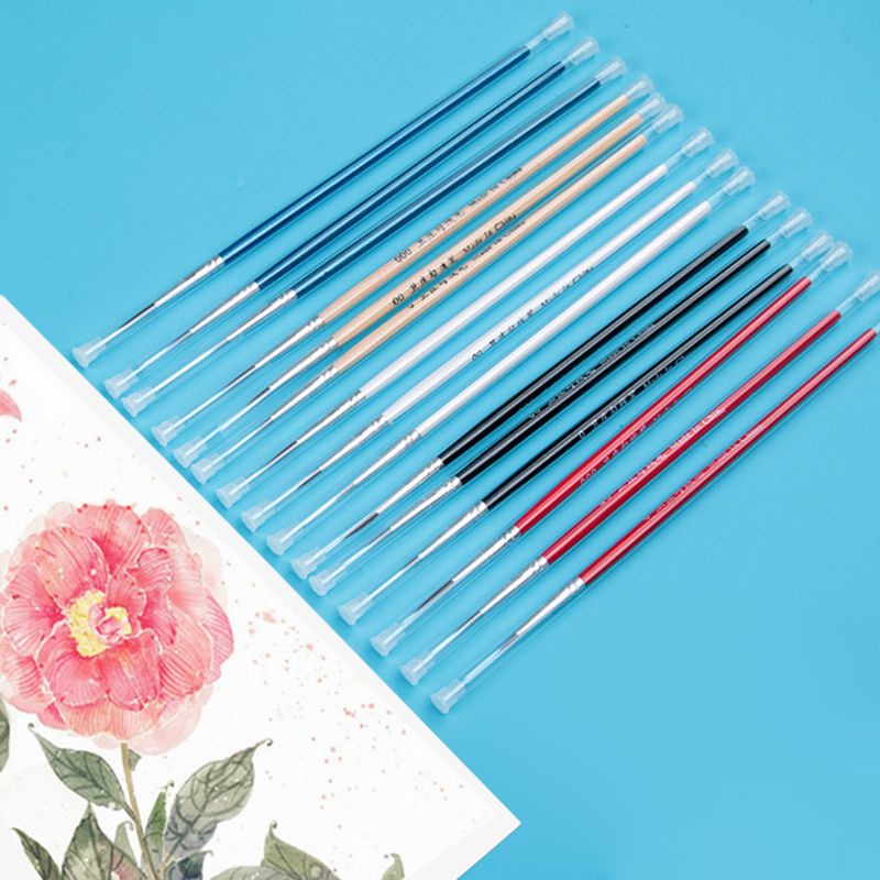 Set 3 cọ vẽ đi nét acrylic 0 00 000 đa năng cao cấp