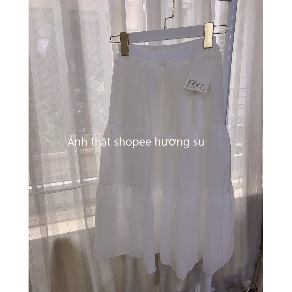 Chân Váy 3 Tầng Voan Lụa basic 2 lớp -HươngSu (CV002) | BigBuy360 - bigbuy360.vn