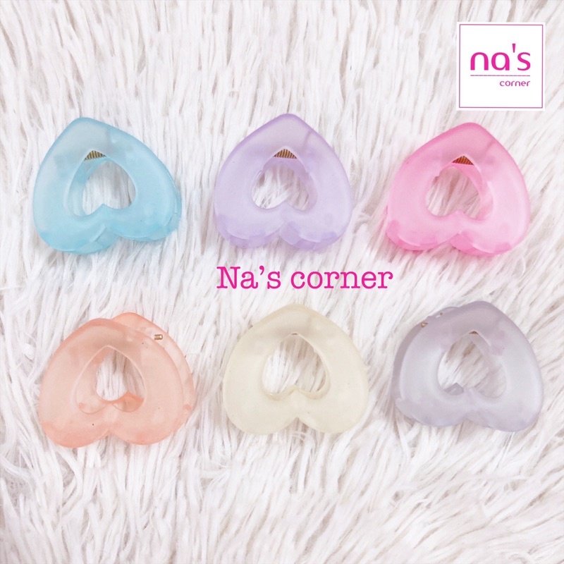 Kẹp tóc càng cua Thái lan nhựa mờ màu nhạt trong vintage sang êm đẹp