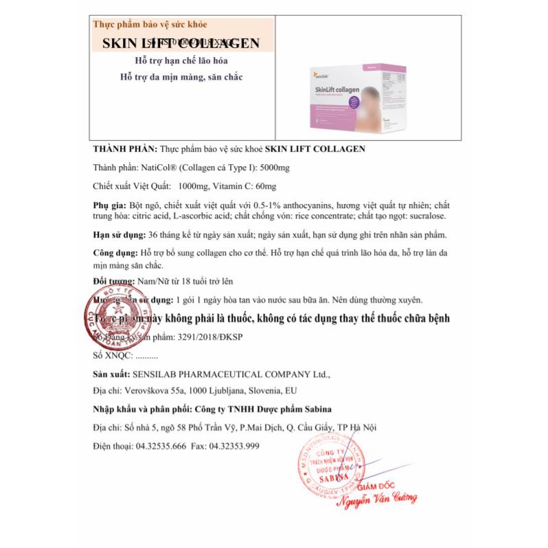 Skinlift Collagen bổ sung lượng Collagen cần thiết cho cơ thể. Hỗ trợ làm chậm quá trình lão hóa da, cho làn da mịn màng | BigBuy360 - bigbuy360.vn