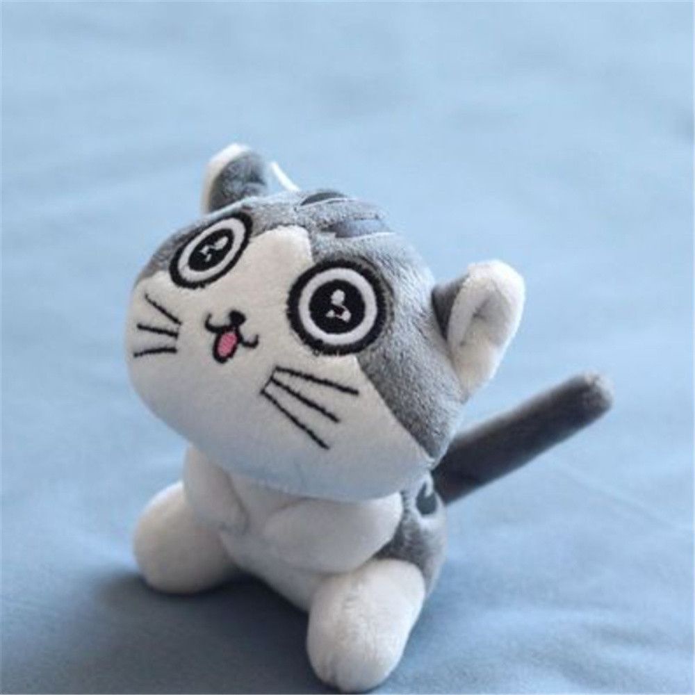 Búp bê mèo nhồi bông 4 kiểu gắn móc khóa 10cm đáng yêu