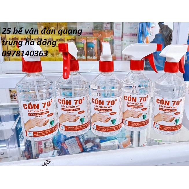 Cồn 70 độ ELAPHE (500ml) - Sát khuẩn tay , Sát trùng vết thương có vòi xịt