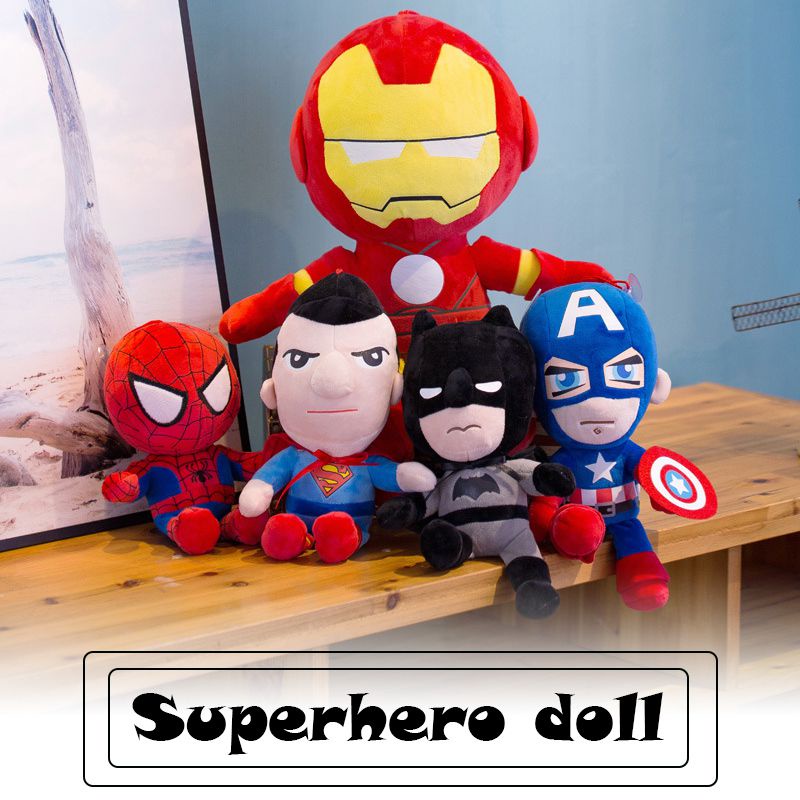 Thú Nhồi Bông Hình Siêu Anh Hùng Captain America Iron Hulk Superman