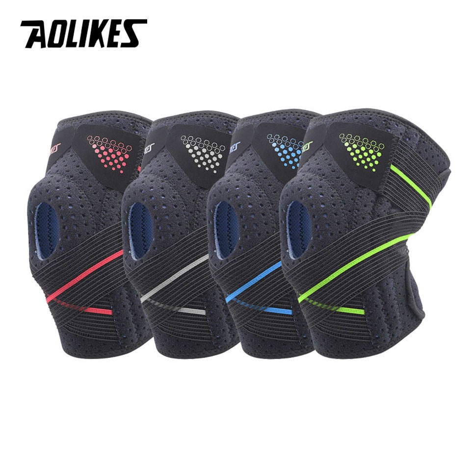 Aolikes (Hàng Mới Về) 1 Cặp Đai Đeo Đầu Gối Hỗ Trợ Tập Thể Thao Chuyên Nghiệp Cho Nam Nữ