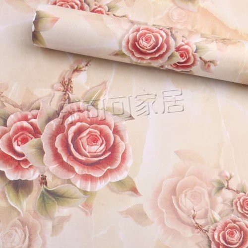 Giấy Dán Tường Hoa Hồng 3D💖𝑭𝒓𝒆𝒆𝒔𝒉𝒊𝒑💖Giấy Decor Phòng Ngủ Có Keo Sẵn Quận 0.45 x 10m