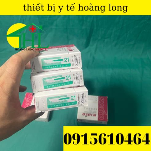 Lưỡi dao mổ kiato số 21 dùng cho cán dao số 4 hộp 100 cái