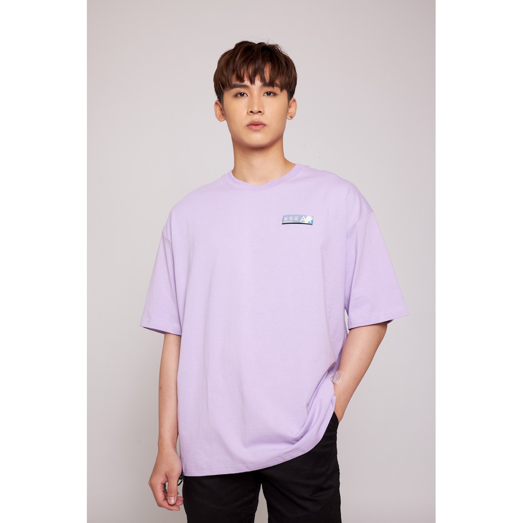 Áo Thun BOO Unisex Oversize Dáng Rộng 100%Cotton Đính Patch AA BOOLAAB Màu Sắc Trendy