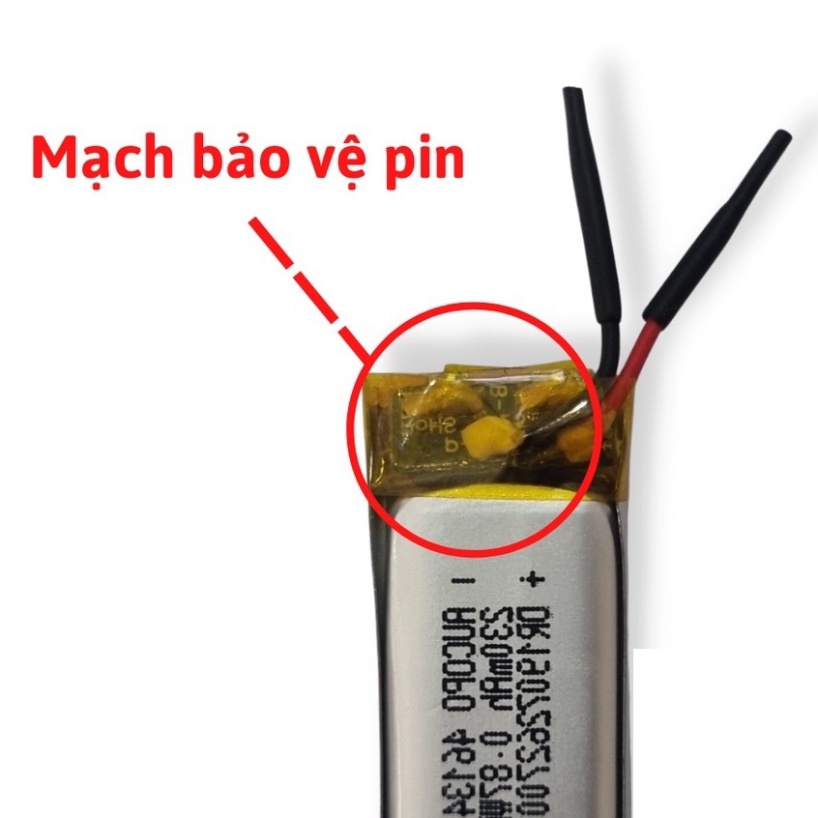Pin LiPo 3.8v 230mAh 43x13x4.1MM Hãng AUCOPO Xuất Hàn chế pin headphone led - Shop Huyền Trang