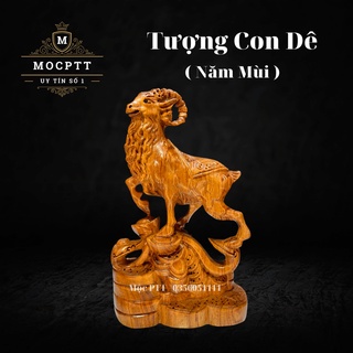 Tượng Con Dê ( Mùi ) gỗ Hương Đá kích thước Cao 20 30 40 50 cm Mã CG08