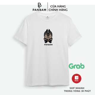 Áo thun nam cổ tròn PANBAM 100% Cotton co giãn,dày dặn, form regular fit CHÓ HY LẠP TRẮNG - FULL TAG MẠC CỦA SHOP