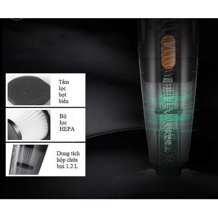 Cây hút bụi mini cầm tay Deerma – DX115C 600W