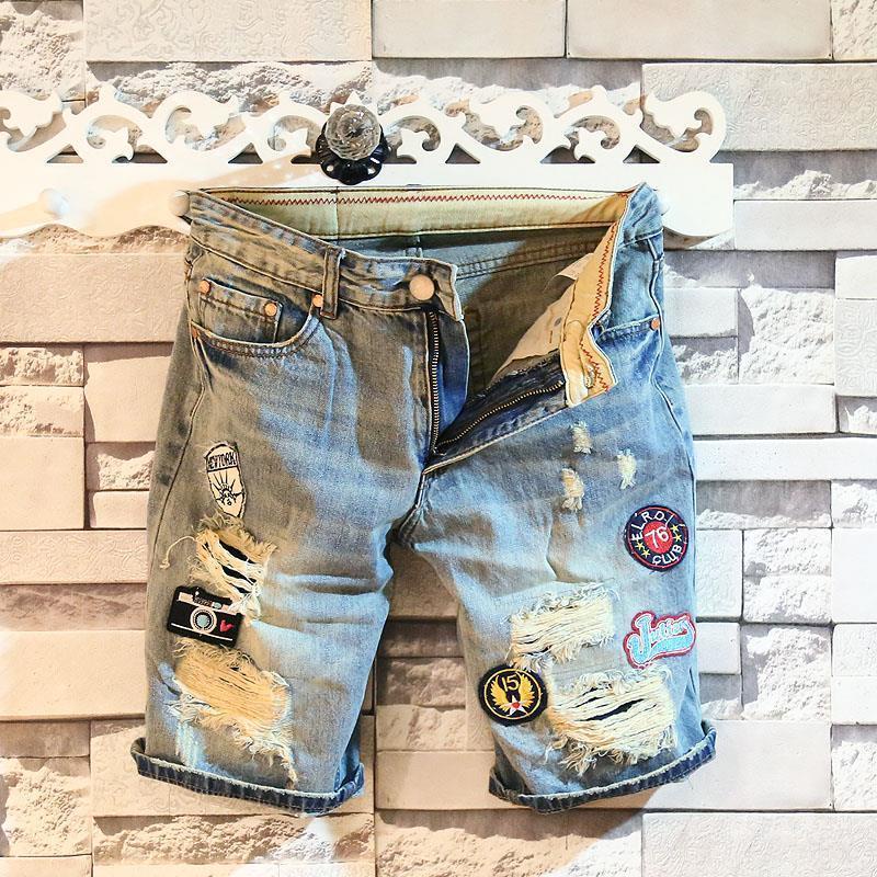 Quần Short jeans 5 Tấc Phối Vết Rách Cá Tính Cho Nam levis 501