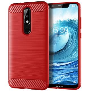 Ốp Lưng Silicon Sợi Carbon Cho Nokia 5.1plus Nokia 5.1plus