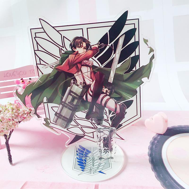 Mô hình nhân vật mica standee LEVI Attack on Titan in hình anime chibi trang trí trưng bày