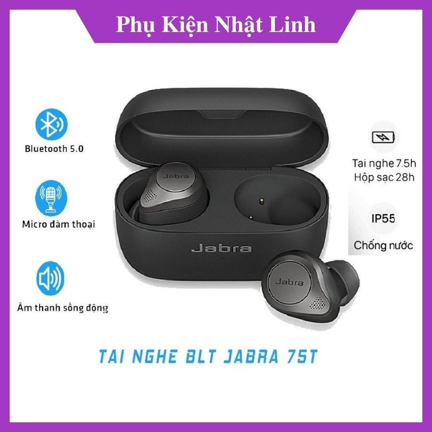 ♧Tai Nghe Bluetooth Jabra 75T True Wireless Âm Thanh Mạnh Mẽ - Tai Nghe Không Dây Jabra 75T-Phụ Kiện Nhật Linh❧