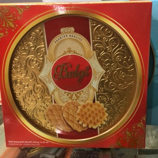 Bánh Cookie trứng sữa Belgi 350g hộp thiếc