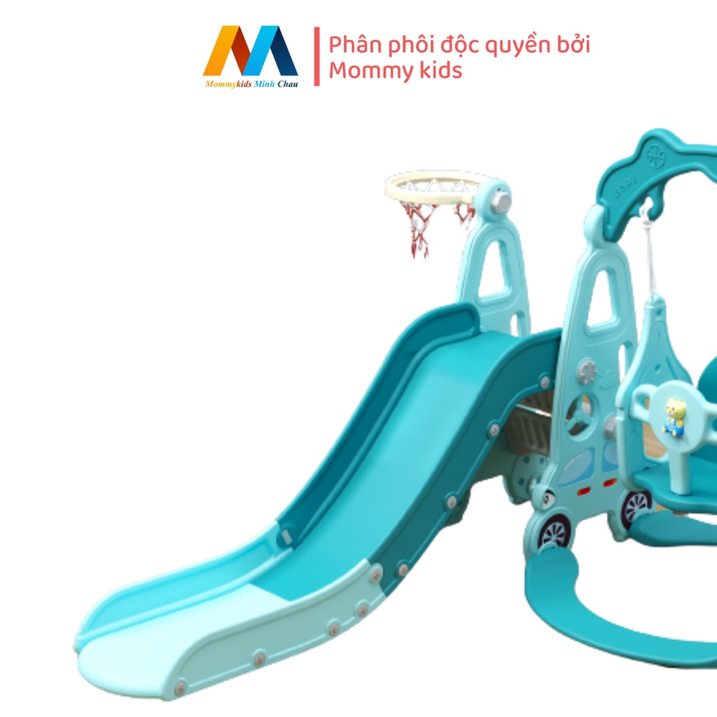 Cầu Trượt Xích Đu LUCKMAN - cho bé 1-6 tuổi tặng kèm bộ dụng cụ cho bé bóng rổ.