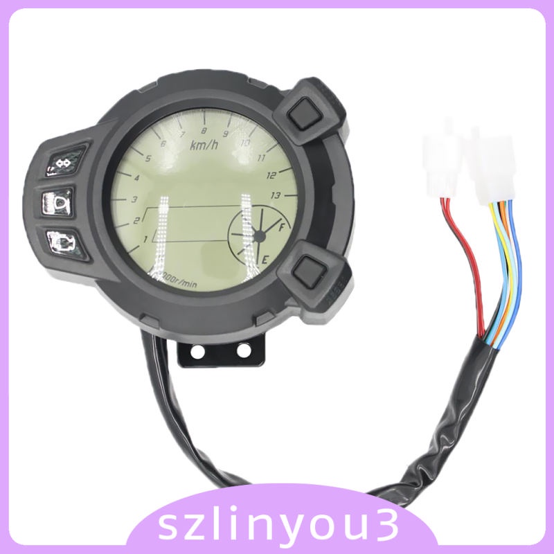 Đồng hồ đo tốc độ xe máy màn hình LCD 7 màu 12V