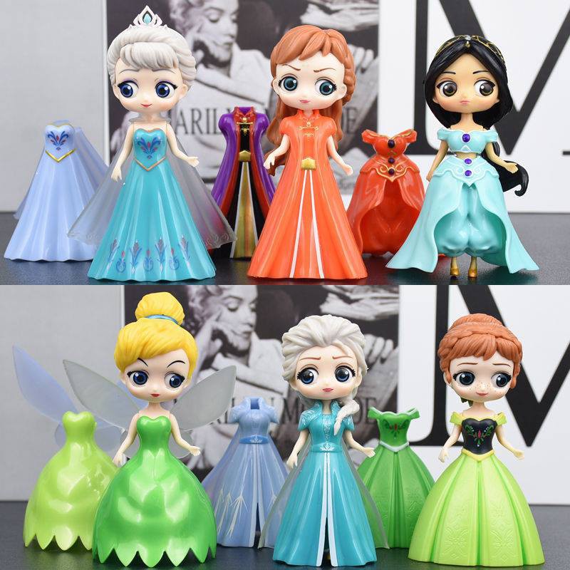 Set 6 búp bê thay váy 12cm- Elsa