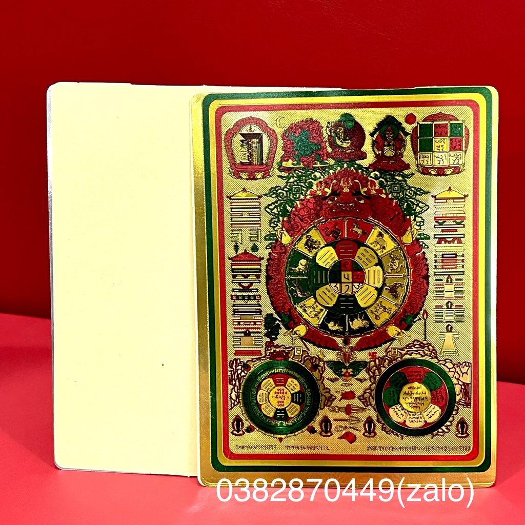 Miếng Dán Văn Thù Cửu Cung Bát Quái Liên Hoa Sinh Đại sư